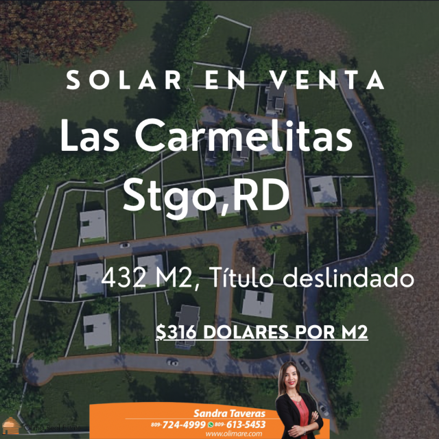 De oportunidad solar por debjo de Tasación en venta en Las Carmelitas, Santiago RD | Bienes Raices Republica Dominicana 