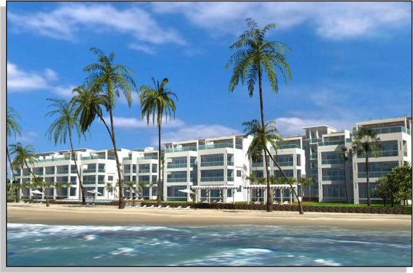 Le bleu de la mer et le vert de la nature cohabitent en parfaite harmonie pour créer un espace unique dans ces appartements. | Immobilier en République Dominicaine