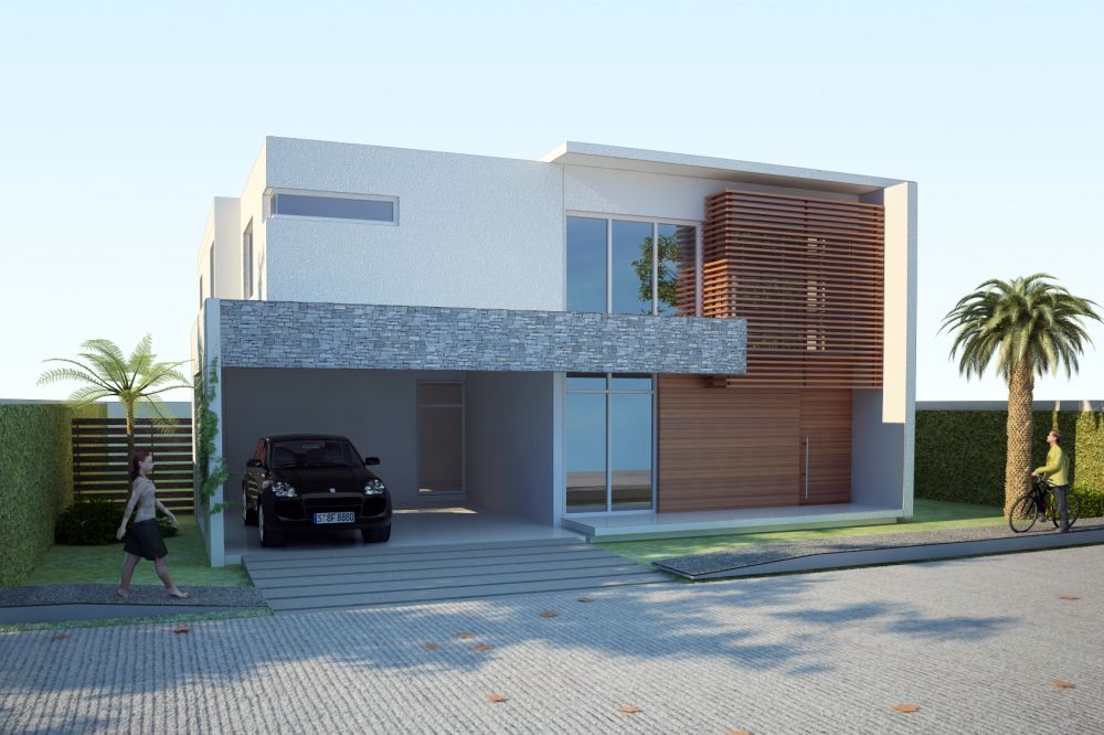 2219 Casa moderna en proyecto cerrado con vigilancia Santiago Bienes Raices Republica  Dominicana